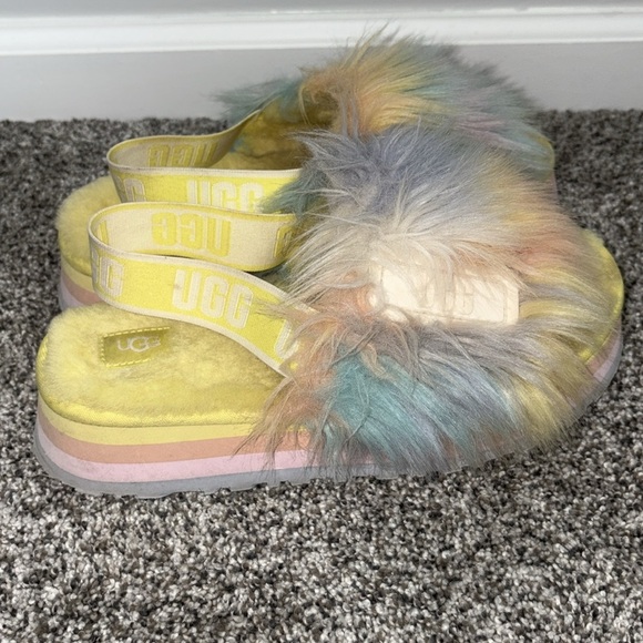 UGG Fluff Yeah Disco Slide Tie Dye Size 9 - Picture 6 of 6